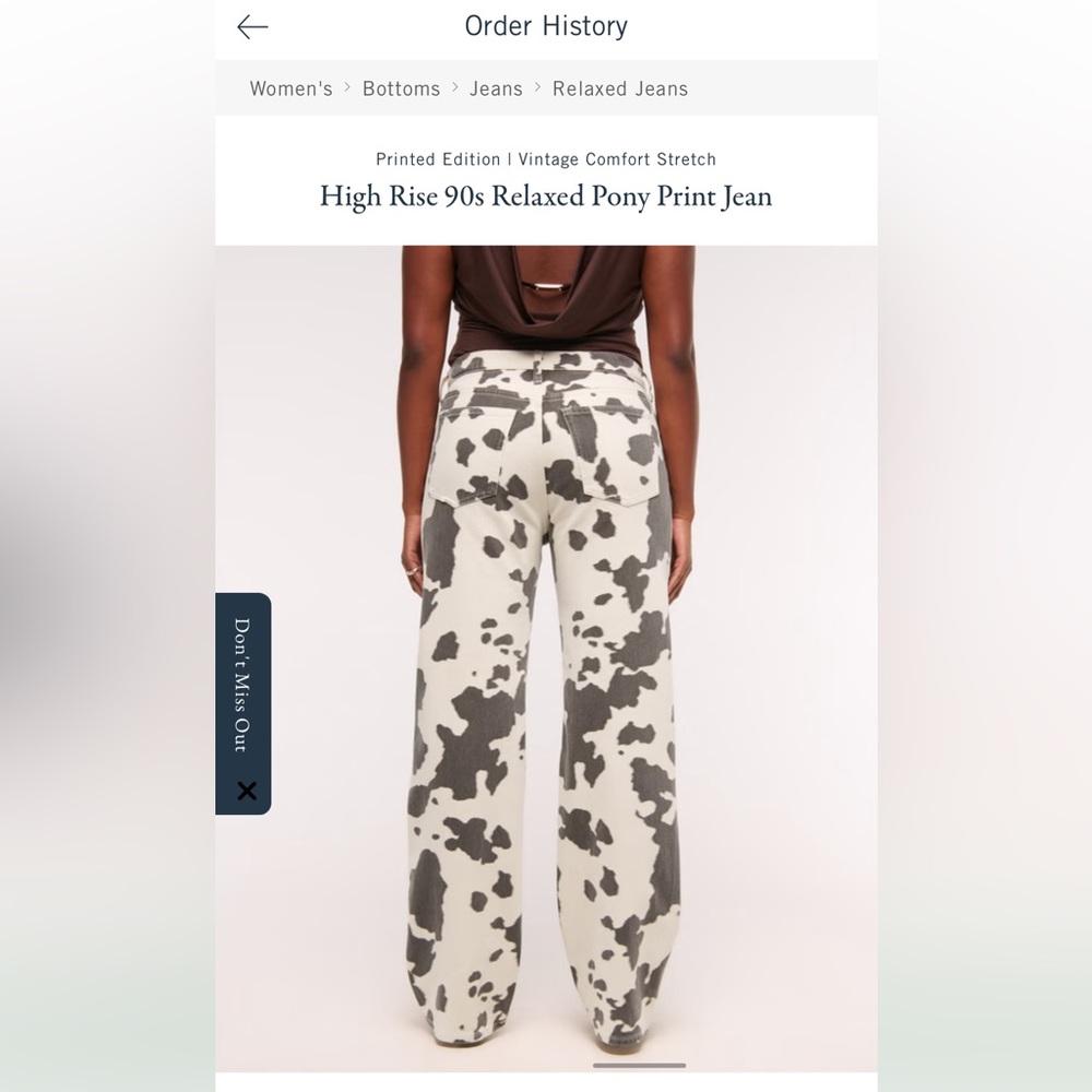 Cow Print Wide-Leg Pants - Picture 2 of 2